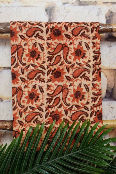 Rust Bagru Vanaspati Cotton Suit with Kota Dupatta