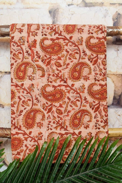 Rust Bagru Vanaspati Cotton Suit with Kota Dupatta
