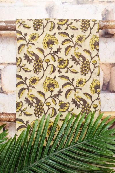 Olive Bagru Vanaspati Cotton Suit with Kota Dupatta