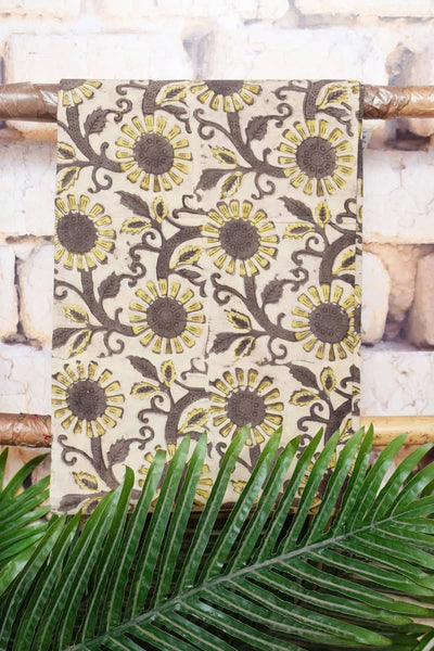 Cream Bagru Vanaspati Cotton Suit with Kota Dupatta