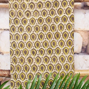 Cream Bagru Vanaspati Cotton Suit with Kota Dupatta