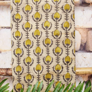 Cream Bagru Vanaspati Cotton Suit with Kota Dupatta