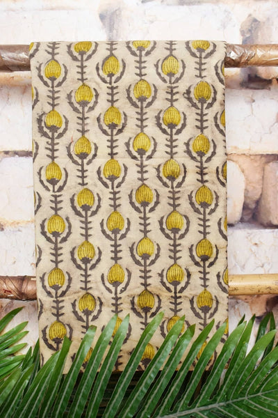 Cream Bagru Vanaspati Cotton Suit with Kota Dupatta