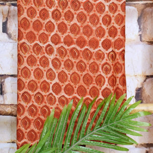 Rust Bagru Vanaspati Maheshwari Silk Suit