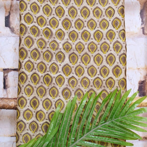 Brown Bagru Vanaspati Maheshwari Silk Suit