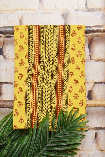 Yellow Bagh Cotton Panelled Suit