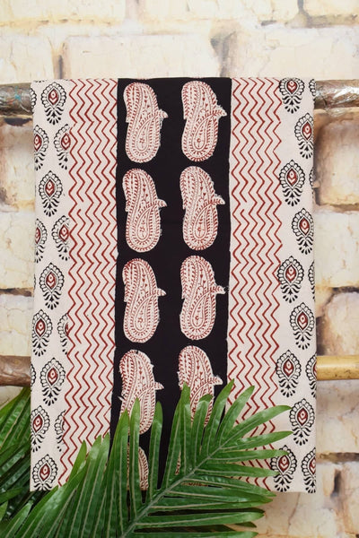 Cream Bagh Cotton Panelled Suit