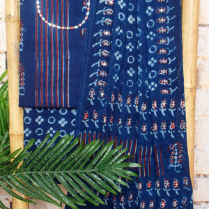Nandana Cotton Suit with Hand Embroidery