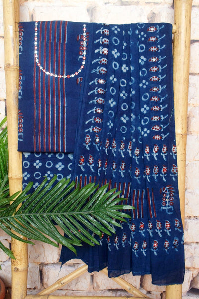 Nandana Cotton Suit with Hand Embroidery