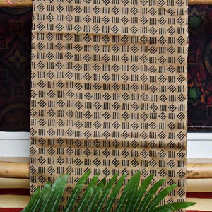 Beige Block Printed Maheshwari Silk Two Piece Set - SSEthnics