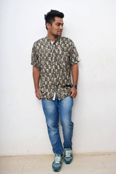 Special Dabu Handblock Print Shirt - SSEthnics