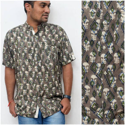 Special Dabu Handblock Print Shirt - SSEthnics