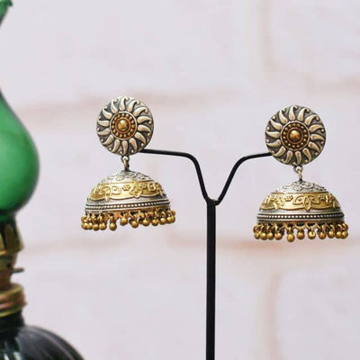 Oxidised German Silver Jhumki - SSEthnics