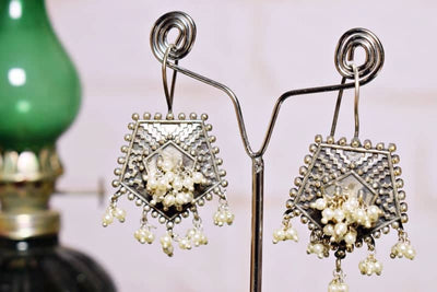 Oxidised Silver Earring - SSEthnics