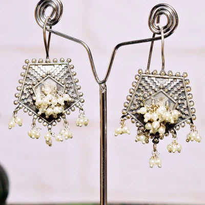 Oxidised Silver Earring - SSEthnics