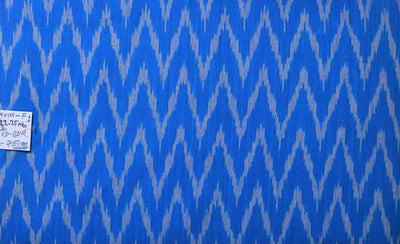 Blue Pochampally Ikat Fabric - SSEthnics