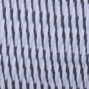 White Pochampally Ikat Fabric - SSEthnics