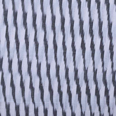 White Pochampally Ikat Fabric - SSEthnics