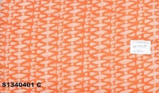 Orange-Kantha-Cotton-Fabric - SSEthnics