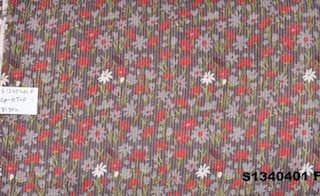Brown-Floral-Kantha-Cotton-Fabric - SSEthnics