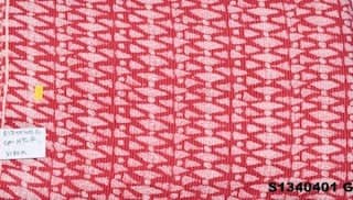 Red-Kantha-Cotton-Fabric - SSEthnics
