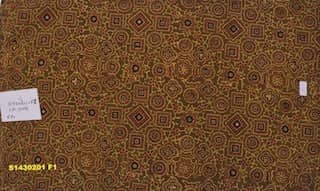 Yellow Ajrakh Triple Hand Block Print - SSEthnics