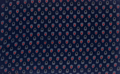 Blue Ajrakh Screen Printed Fabric - SSEthnics