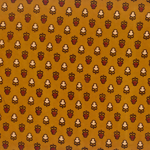 Yellow Ajrakh Screen Printed Fabric - SSEthnics