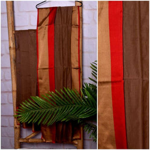 Brown Maheshwari Silk Saree - SSEthnics