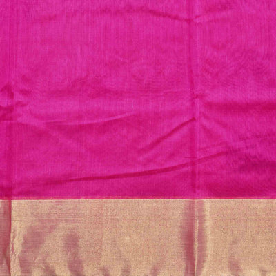 Pink Handloom Chanderi Silk Saree - SSEthnics