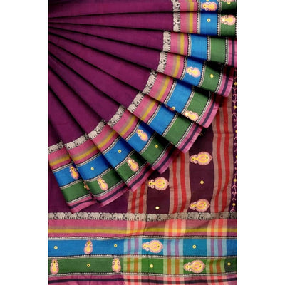 Violet Narayanpet Mercerised Cotton Saree