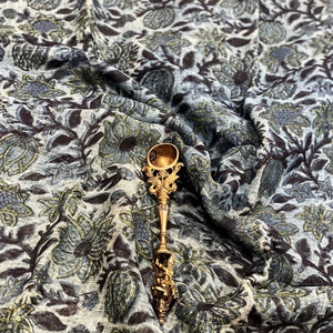 Indigo Vanaspati Block Print Kota Saree